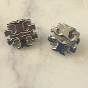 Tory Burch Miller Logo Stud Earrings